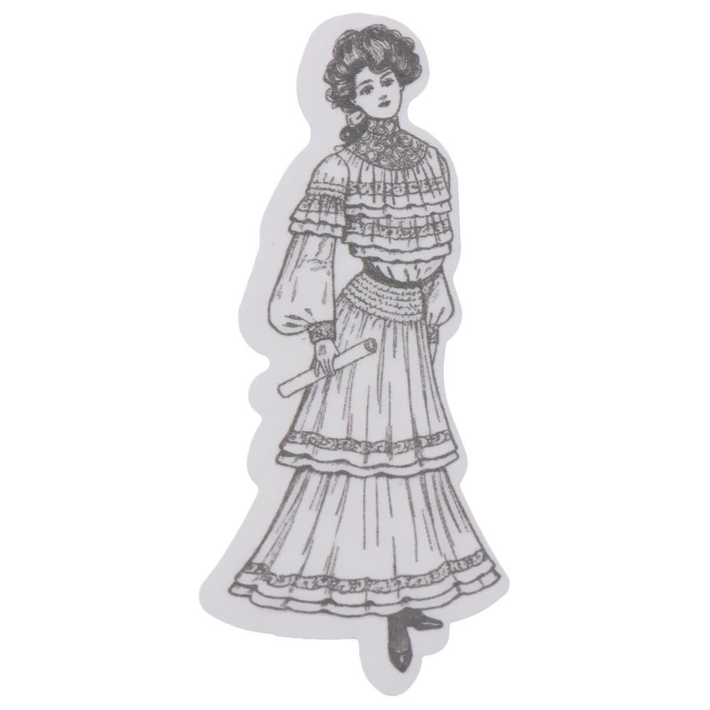 Bộ 14 Miếng Dán Hình Nhân Vật Thời Trang Trang Trí Sổ Tay Nhật Ký