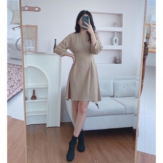 Váy chun nhăn chiết ly eo