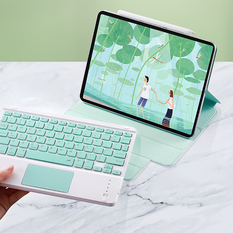 Combo 3-IN-1 cover nam châm + bàn phím + chuột bluetooth cho iPad Pro 11 12.9 Air 4 - bao da bàn phím không dây chuột | BigBuy360 - bigbuy360.vn