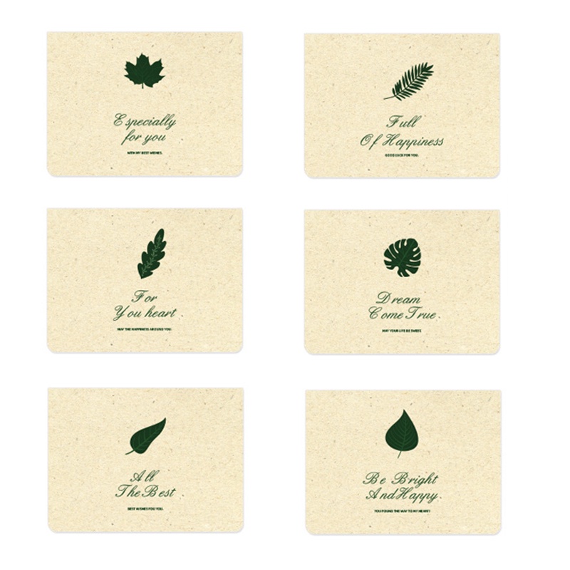 Set 6 Thiệp Chúc Mừng Năm Mới Phong Cách Retro Thẻ