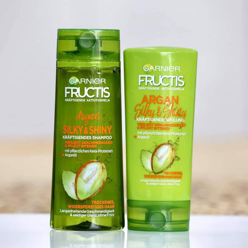 Dầu gội và xả Garnier Fructis Argan Silky&Shiny 300ml