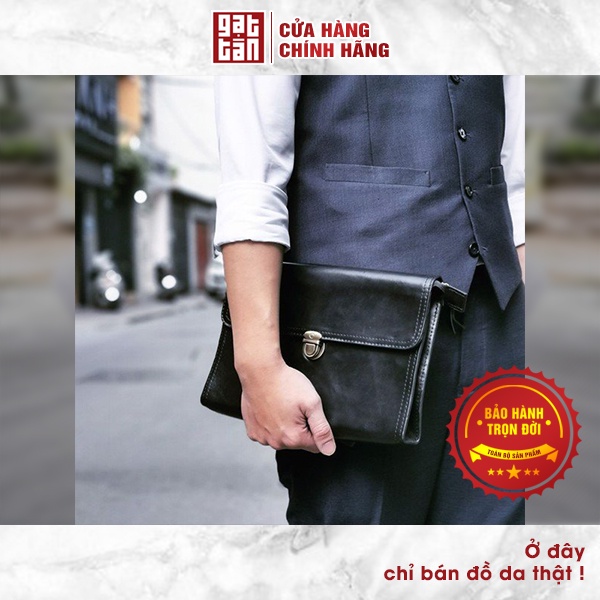 [BẢO HÀNH TRỌN ĐỜI] Clutch Da Bò Cầm Tay Cao Cấp Hàng Đẹp Gạt Tàn Store / Cam Kết Da Bò Thật 100% - CL21