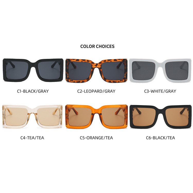 Kính Mát Gọng Vuông Lớn Phong Cách Âu Mỹ Thời Trang 2021 Chống Tia UV Cho Nam Và Nữ