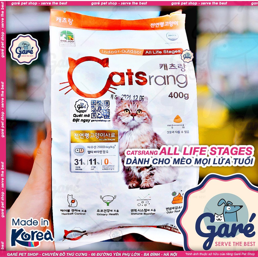 ZIP - Hạt Catsrang dành cho Mèo con Mèo lớn/ Bán chạy số 1 tại Hàn Quốc - Cat rang for Kitten &amp; Cats