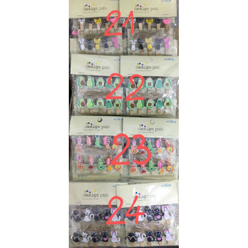 Set 10 Kẹp gỗ trang trí tặng dây thừng