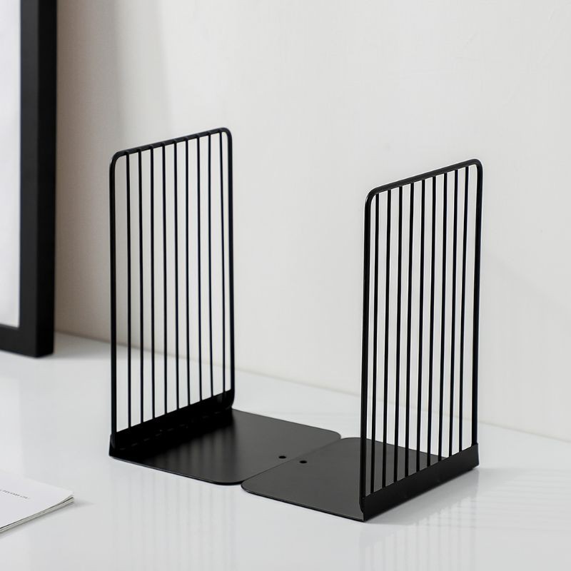 1 Cặp Giá Đỡ Sách Bằng Sắt Chống Trượt Thiết Kế Đơn Giản Tiện Dụng