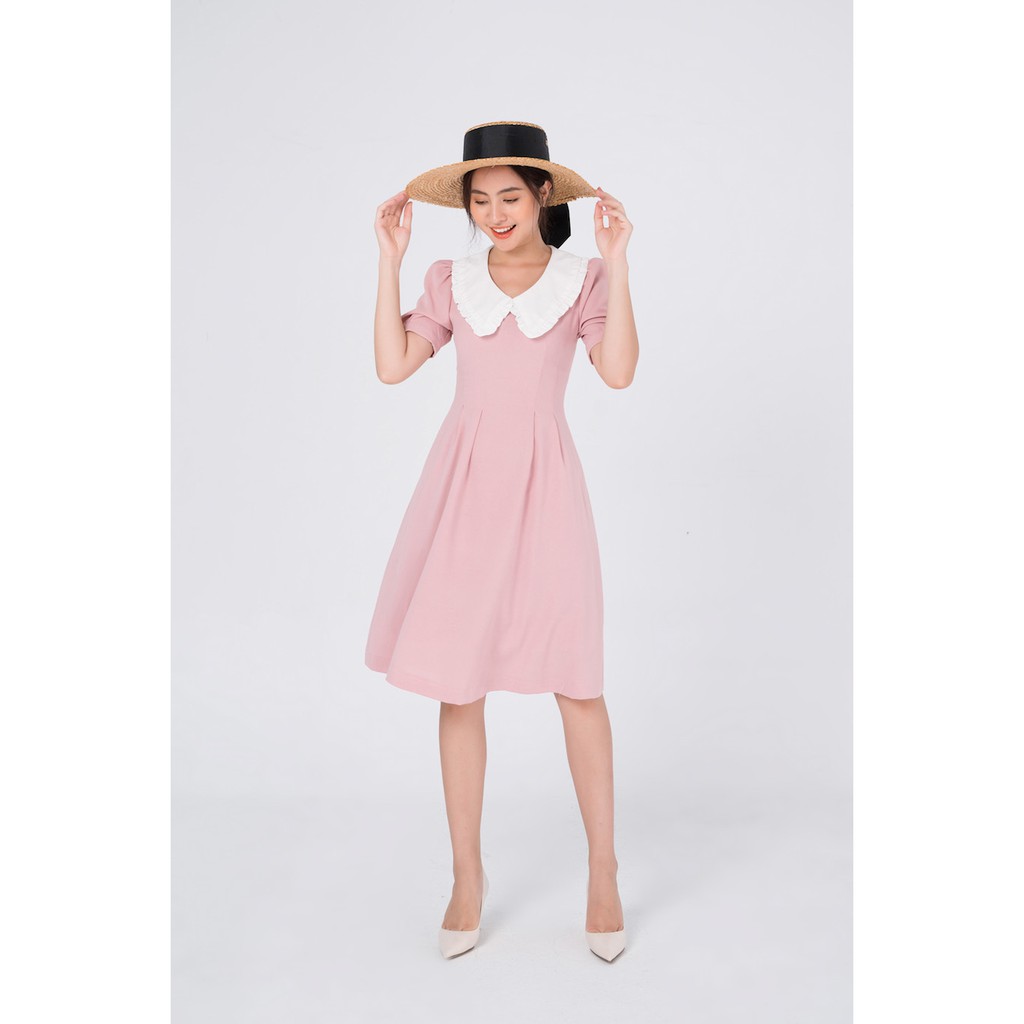 De Leah - Đầm Xoè Pha Cổ Bèo Nhí - Thời trang thiết kế