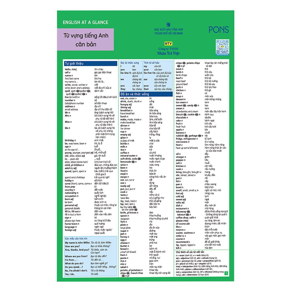 Sách - English At A Glance – Từ Vựng Tiếng Anh Căn Bản