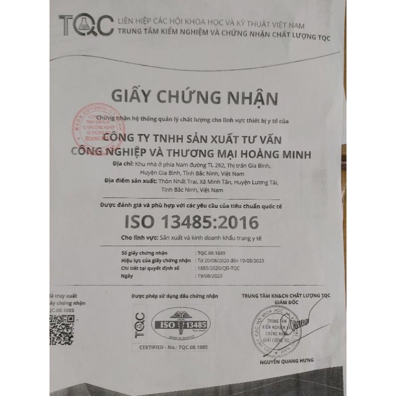 Khẩu trang Y tế 4 lớp Hoàng Minh cho người lớn - Trẻ em