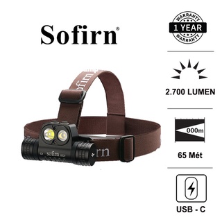 Đèn pin đội đầu SOFIRN HS20 sáng 2700 lumen chiếu xa 65m pin 18650 sạc USB Type-C