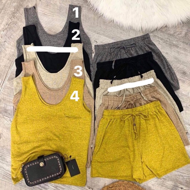 Bộ nữ vải cotton len tiêu