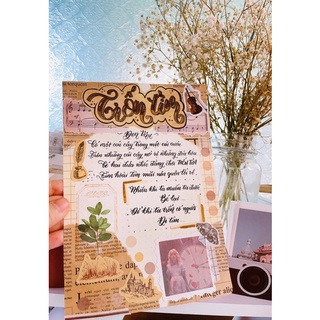 Set 50 giấy và sticker trang trí Bullet Journal