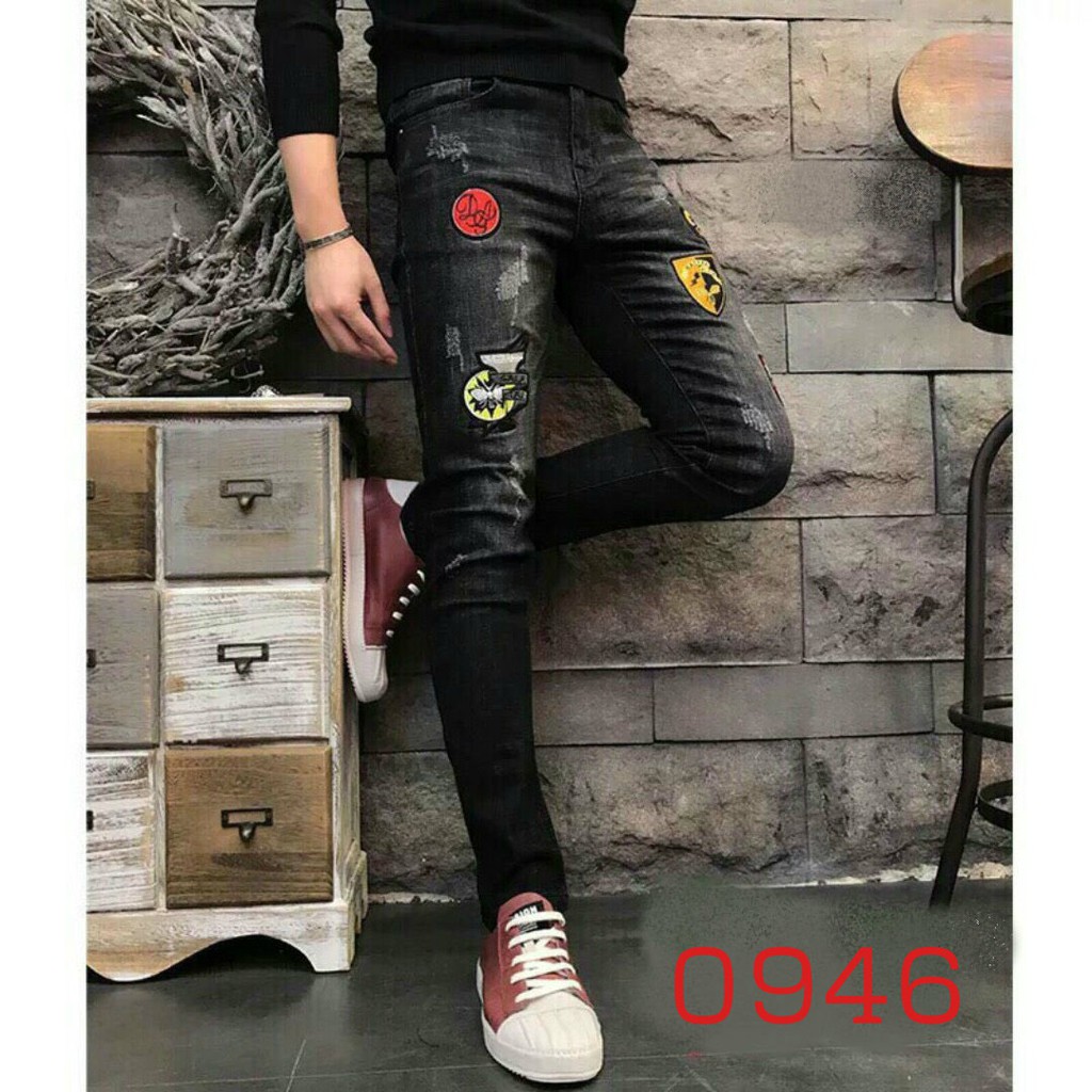 Quần jean nam XuBi thêu cao cấp 0946