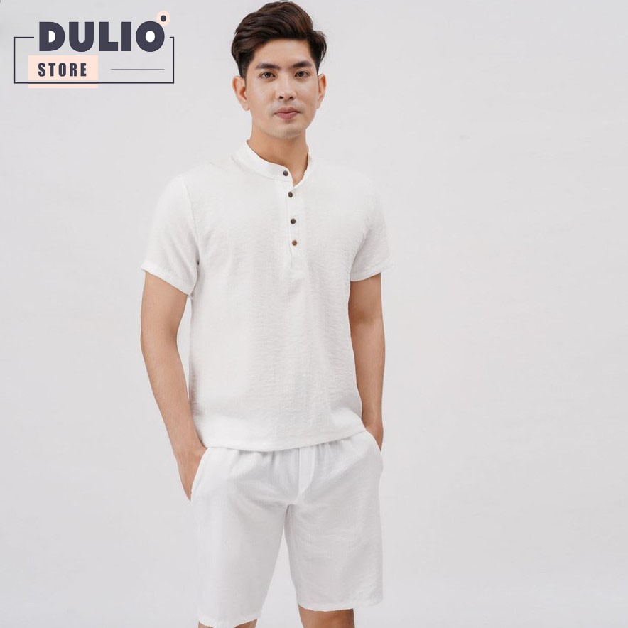 Bộ Đũi Nam Đồ Bộ mùa hè quần áo cộc tay đẹp cao cấp DULIO STORE BDN05