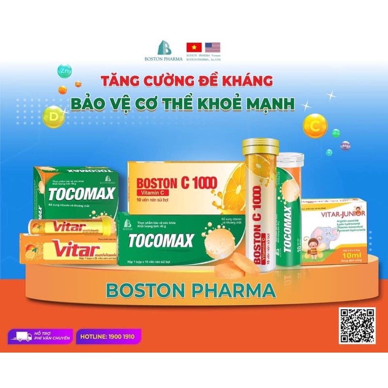 Vitamin C Boston C 1000 viên sủi tăng đề kháng