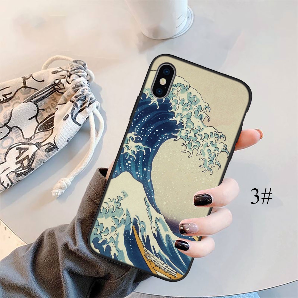 Ốp Điện Thoại In Hình Sóng Biển Nghệ Thuật Nhật Bản Cho Iphone 5 5S 6 6S 7 8 11 Pro Max Plus SE XR IX61