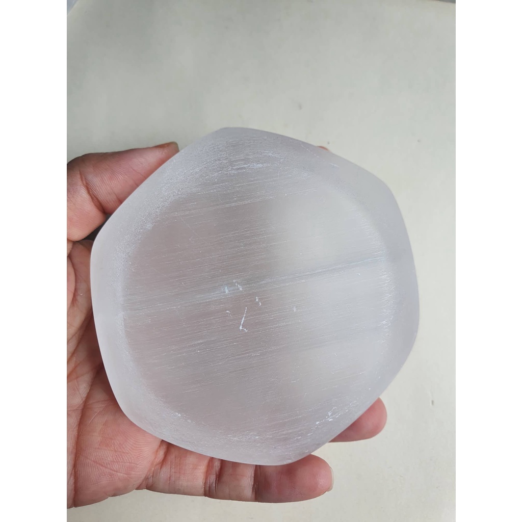 Đá selenite bowl đĩa  258 gram