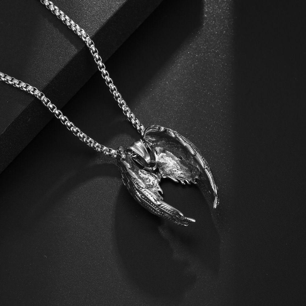 FORBETTER Vòng Cổ Choker Mặt Hình Cánh Thiên Thần Phong Cách Hip Hop Cá Tính Dành Cho Nam Nữ