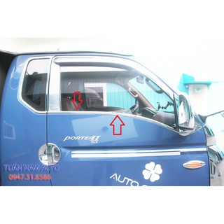 NẸP CHÂN KÍNH CROM XE TẢI H100, H150, PORTER II + Korea Auto Clover