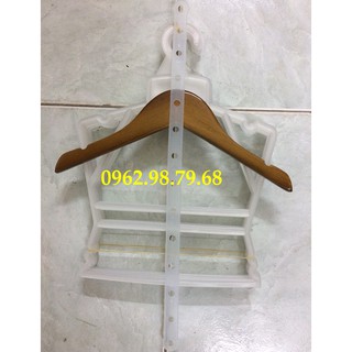 Combo Móc Trẻ Em 10C Móc Gỗ, 10 Dây Nhựa và 20C Móc Bộ Bé
