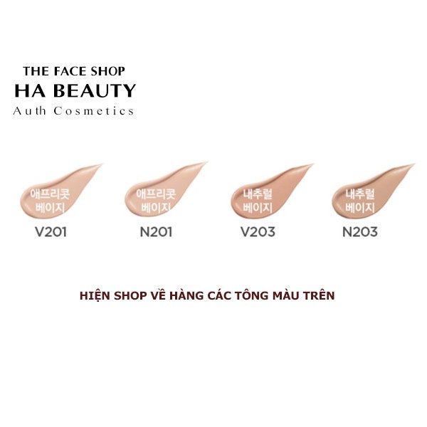 Kem nền lâu trôi The Face Shop Ink Lasting Foundation Slim Fit Ex SPF30 PA++ che khuyết điểm trang điểm đa năng dưỡng ẩm