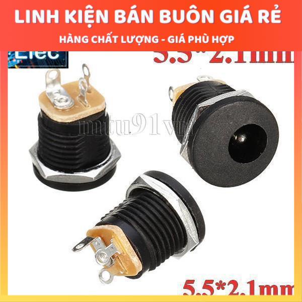 Jack Nguồn DC-022 5.5*2.1mm có ren ốc