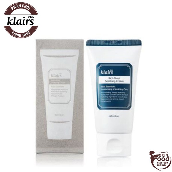 [Mã 2611TIEUDUNG100K giảm 8% đơn 500K] Kem Dưỡng Ẩm Sâu Klairs Rich Moist Soothing Cream | BigBuy360 - bigbuy360.vn
