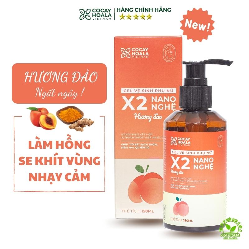 Dung Dịch Vệ Sinh Phụ Nữ Thảo Dược Hồng Mịn Se Khít Gel X2 Nano Nghệ Cocayhoala 150ml