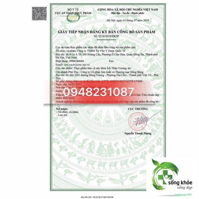 Ích Thận Vương-Cải thiện chức năng thận, giúp bảo vệ thận, giúp ngăn ngừa sự phá hủy của thận, giúp khỏe thận