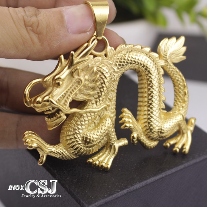 MẶT DÂY CHUYỀN CON RỒNG INOX CAO CẤP SANG TRỌNG MD138