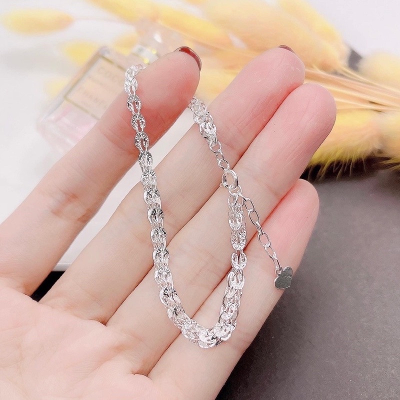 Lắc tay phụng chữ u hàng cao cấp sáng đẹp ,bạc ta -THJ SILVER