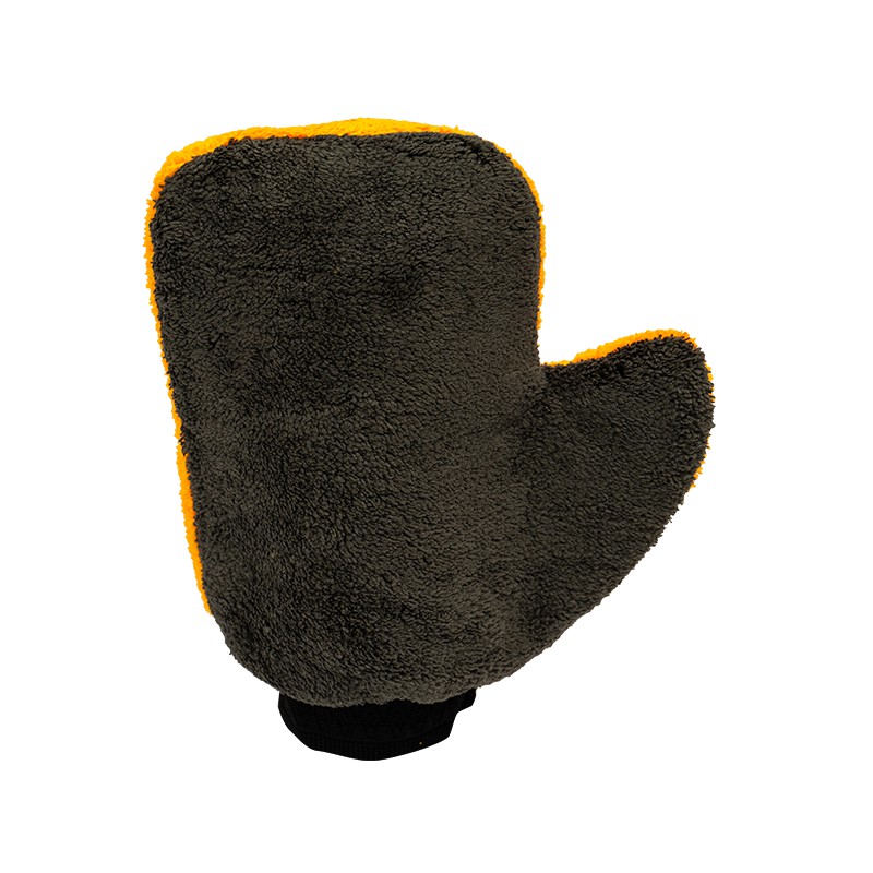 Găng tay rửa xe Microfiber xám/cam 20x24