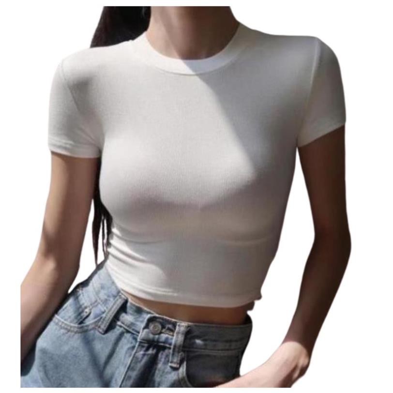 HCMÁo Thun Nữ Cổ Tròn Ôm Body Tay Ngắn siêu hót JG_ATN_0023