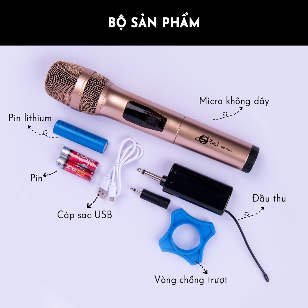 Micro karaoke đa năng chính hãng JSJ W-121 & JSJ W-221 mẫu mới tích hợp màn hình led, công nghệ giảm tiếng ồn thông minh