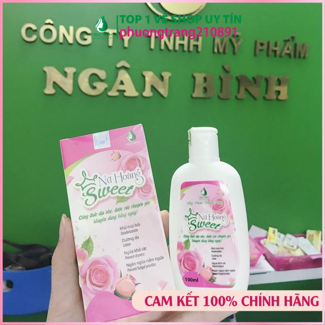 Dung dịch vệ sinh Ngân Bình - Nữ hoàng Sweet giảm ngứa, làm hồng se khít, loại bỏ mùi hôi vùng kín