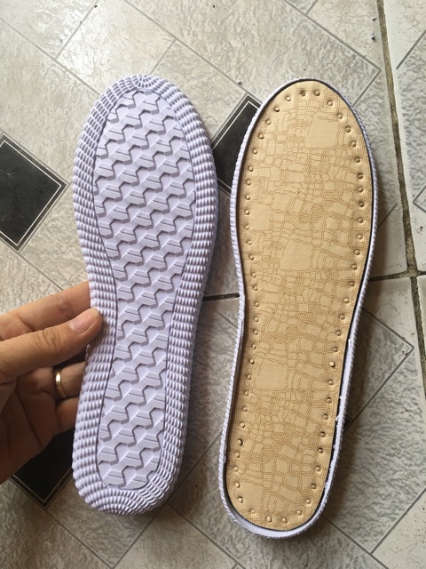 Đế bata dùng móc giày len