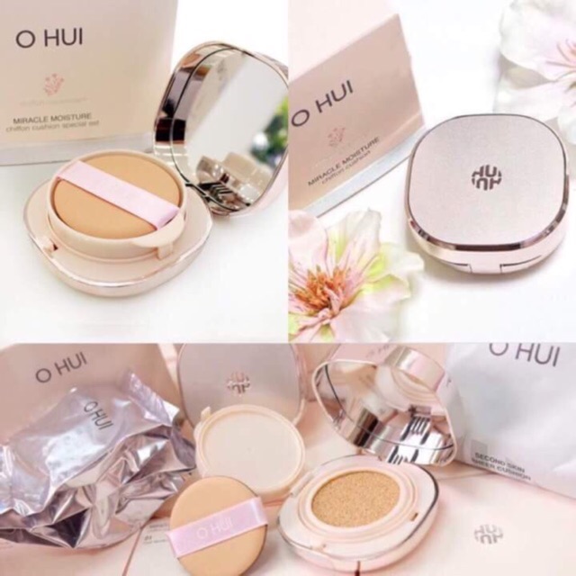 Set phấn nước Ohui Miracle moisture tặng 2 lõi