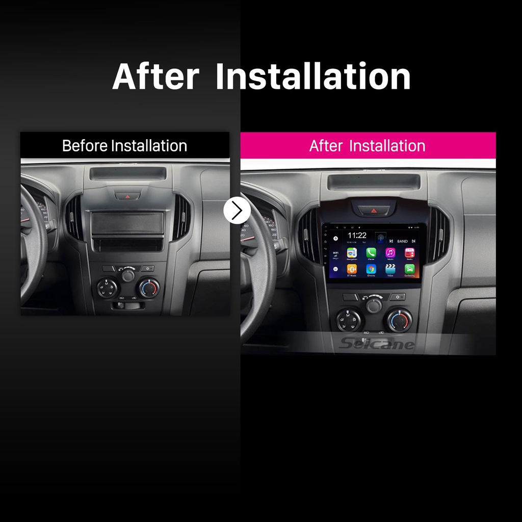 Mặt dưỡng màn hình android 9” 10” ISUZU MU-X  2008 2009 2010 2011 2012 2013 2014 2015 2016 2017 2018 2019 2021