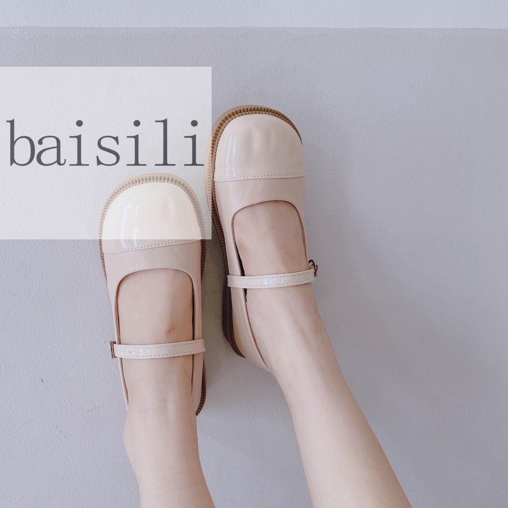 GIÀY THỜI TRANG BAISILI - SỤC NỮ BÍT MŨI TRÒN - GIÀY CAO GÓT QUAI NGANG BÍT HẬU ĐẾ THẤP BB220909
