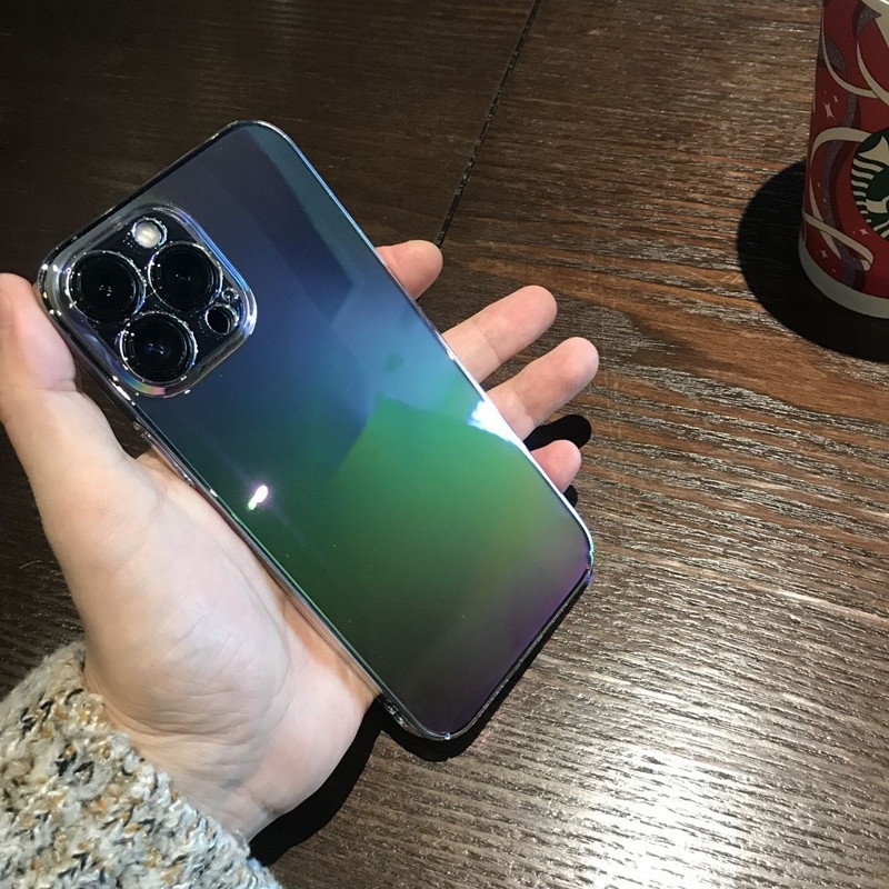 Ốp Điện Thoại Dẻo Màu Cầu Vồng Laser Aurora Sang Trọng Cho iPhone 14 13 Pro Max 12 11 XS X XR 7 8 Plus 12 13 mini