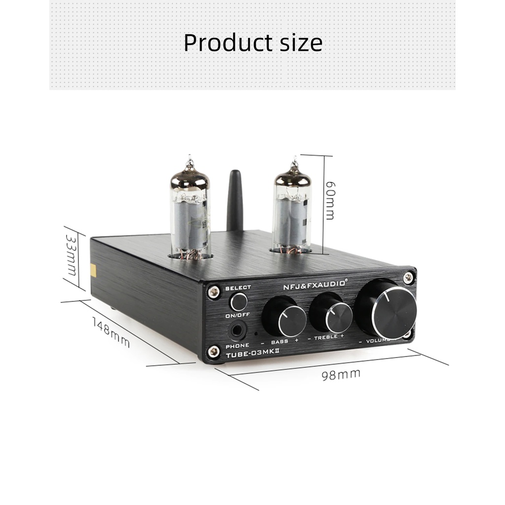 Bộ Preamplifier FX-AUDIO TUBE-03 MKII Bản Nâng Cấp Dùng Bóng 6K4 Chipset ESS9023 Công Nghệ Bluetooth 5.0 HIFI