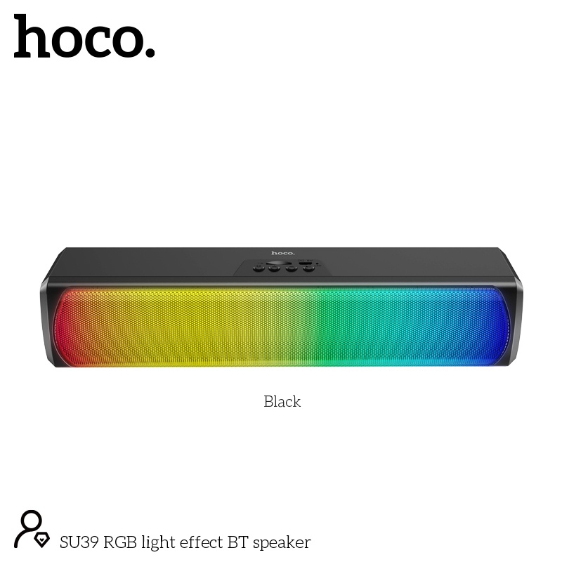 Loa dài bluetooth Hoco SU39 thể thao, LED nhiều màu, Bass mạnh mẽ, to rõ, hỗ trợ di động không dây, Aux 3.5, khe thẻ nhớ