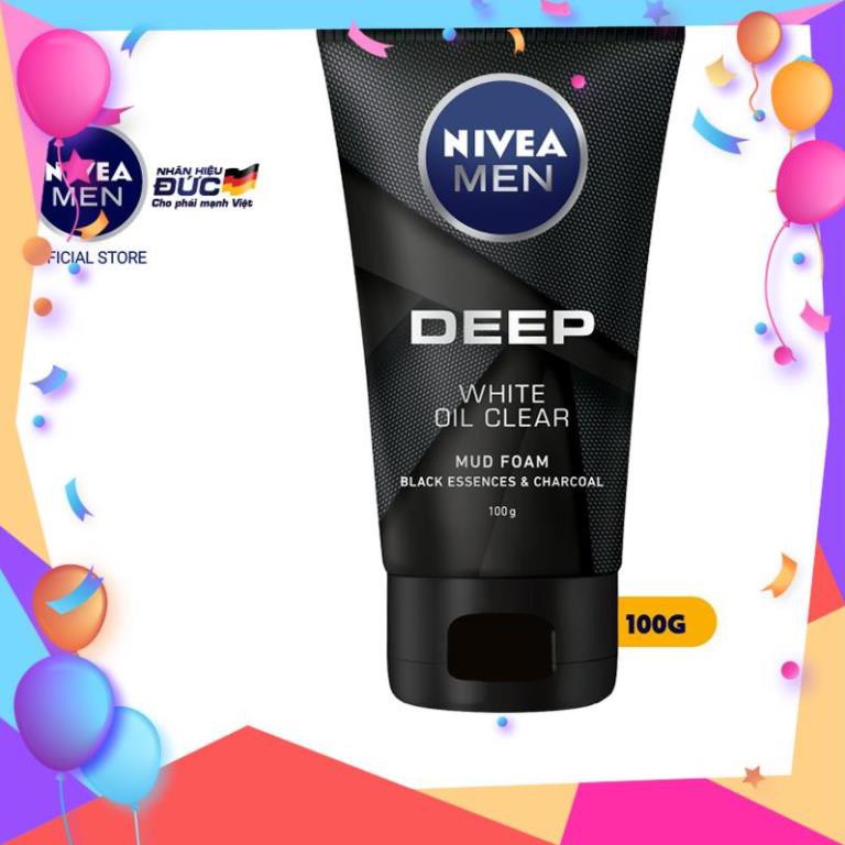 Sữa rửa mặt Nivea Men Deep White Oil Clear 100g - 84415