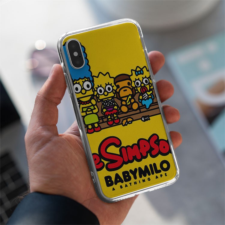 Ốp lưng Bape Simpson Tốt cho iphone 6/7/8/Plus/X/Xs/XsMax/Xr/11/Pro/12Mini/12 PROMAX BAPPOD00234