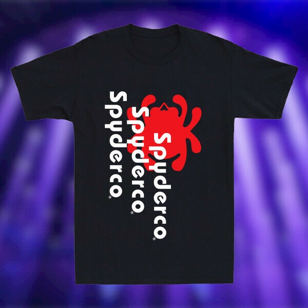 Áo thun nam Cotton ngắn tay có Logo Spyderco phổ biến mới