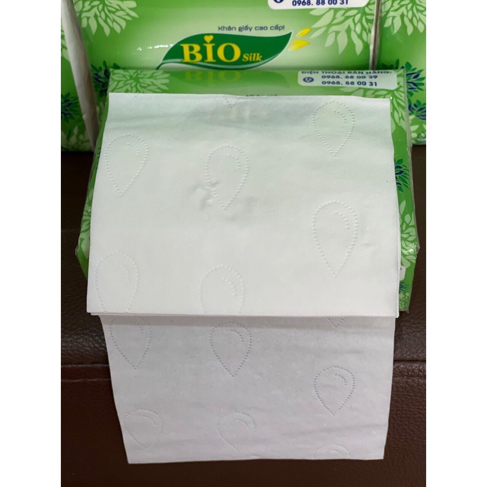 Thùng 30 gói giấy ăn gấu trúc Bio Silk chất lượng cao giấy mềm mịn siêu dai - 1 gói 300 tờ loại 1