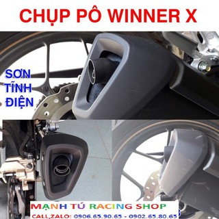 Chụp pô Winner X Sơn tĩnh điện 2020, Chụp ống xả Inox 304, Sơn tĩnh Điện