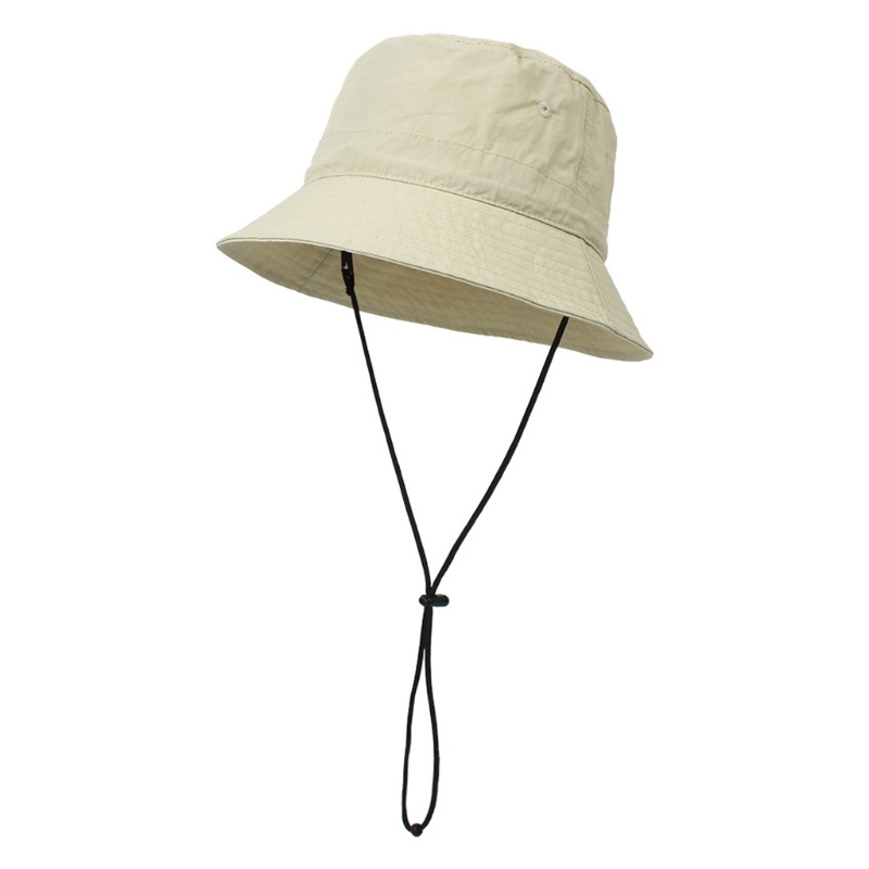 Nón Bucket Rộng Vành Màu Sắc Trơn Có Thể Điều Chỉnh Và Dây Đeo Cằm Cho Unisex
