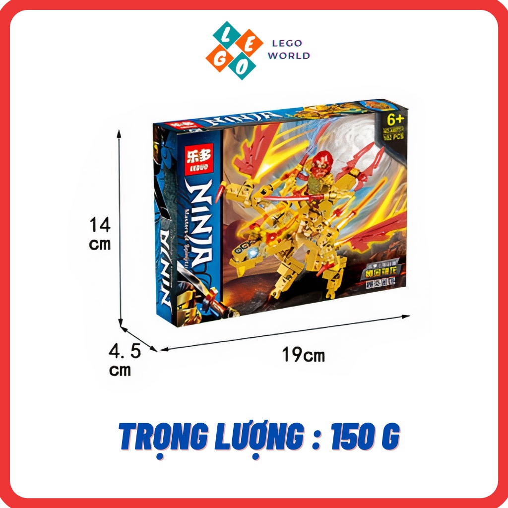 Lego Ninjago mô hình đồ chơi lắp ghép thông minh Ninja Dragon Gold A8077