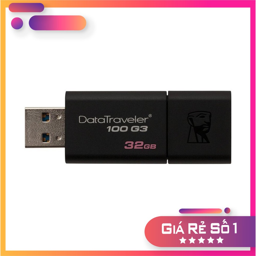 USB Kingston DT100G3 32GB 3.0 hàng chính hãng - Máy Tính Báo Hồng